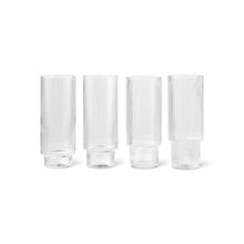 Load image into Gallery viewer, Ripple Long Glasses – Set of 4