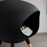 Ground Low Dome Black Fireplace