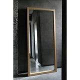 Oak Light Frame Floor Mirror